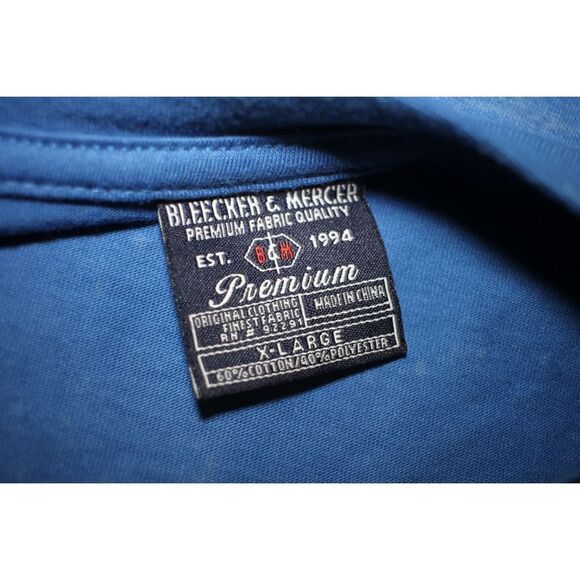 Bleeker & Mercer Premium Bleached and Distressed Light Blue T-Shirt - Size XL - Picture 7 of 7